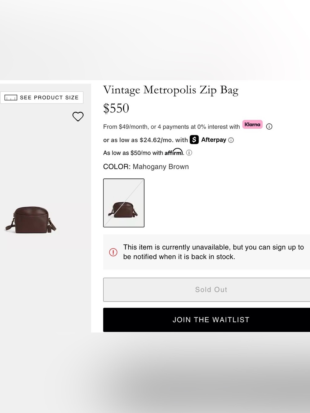 Vintage 1997 Coach Metropolis Zip Bag 9976 – Mahogany Brown Leather Crossbody - Picture 16 of 16
